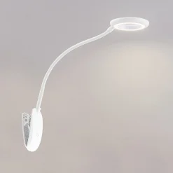 Prios LED-puristinvalaisin Harumi, valkoinen, ladattava akku, USB, 51 cm korkea
