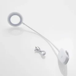 Prios LED-puristinvalaisin Harumi, valkoinen, ladattava akku, USB, 51 cm korkea