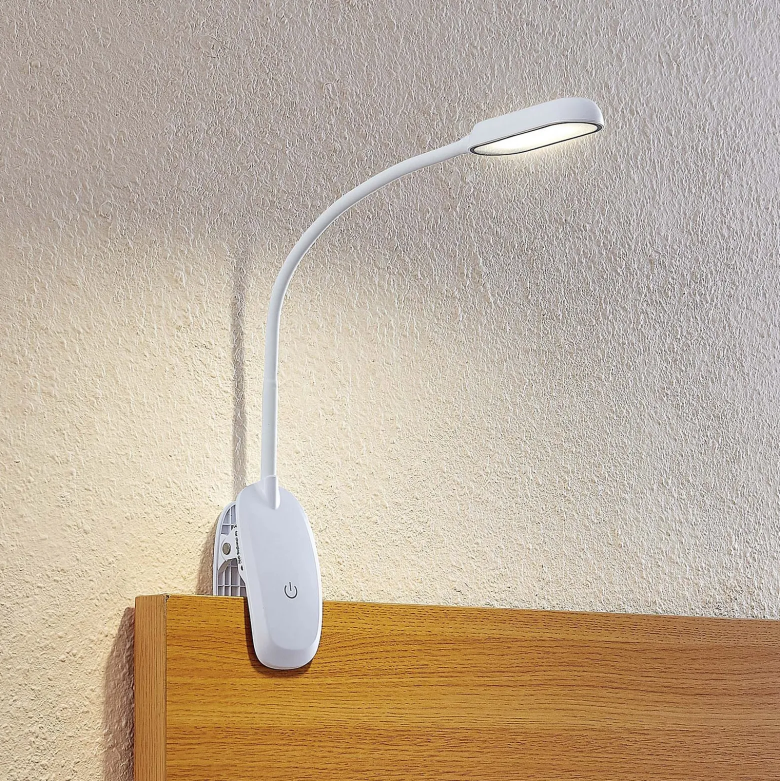 Prios LED-puristinvalaisin Najari, korkeus 51 cm, valkoinen, ladattava akku,