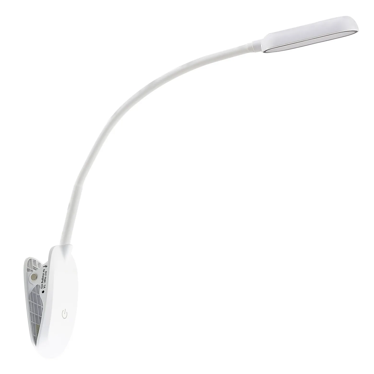 Prios LED-puristinvalaisin Najari, korkeus 51 cm, valkoinen, ladattava akku,