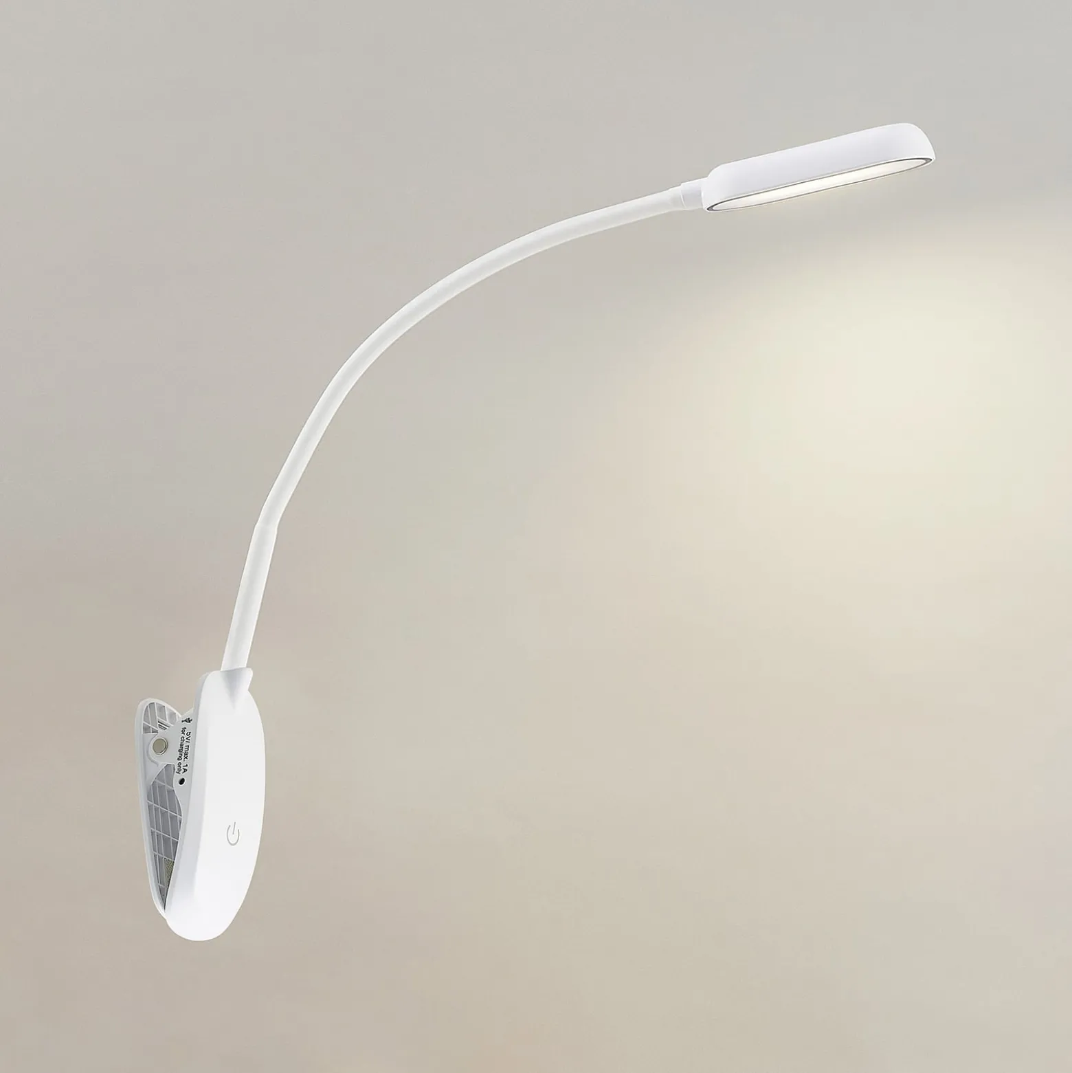 Prios LED-puristinvalaisin Najari, korkeus 51 cm, valkoinen, ladattava akku,