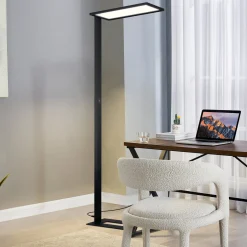 Prios LED-toimiston lattiavalaisin Taronis, musta, 195 cm, himmennettävä