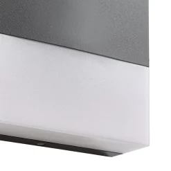PRIOS LED-ulkoseinävalaisin Teekon, antrasiitti, 20 cm, IP44
