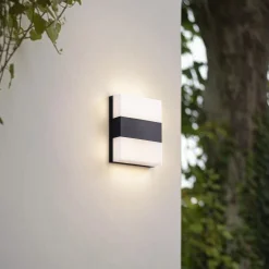 PRIOS LED-ulkoseinävalaisin Teekon, antrasiitti, 20 cm, IP44