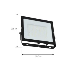 Prios LED-ulkovalaisin Maikel, 150W, 12000lm, metallia