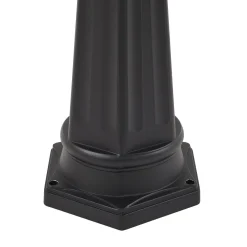 PRIOS LED-ulkovalaisin Thorus, 204 cm, musta, 3-lamppuinen, IP44