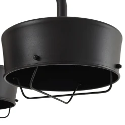 PRIOS LED-ulkovalaisin Thorus, 204 cm, musta, 3-lamppuinen, IP44