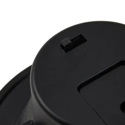 Prios LED upotettava valonheitin Rida, musta, Ø 10 cm, CCT, IP44