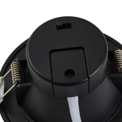Prios LED upotettava valonheitin Rida, musta, Ø 10 cm, CCT, IP44