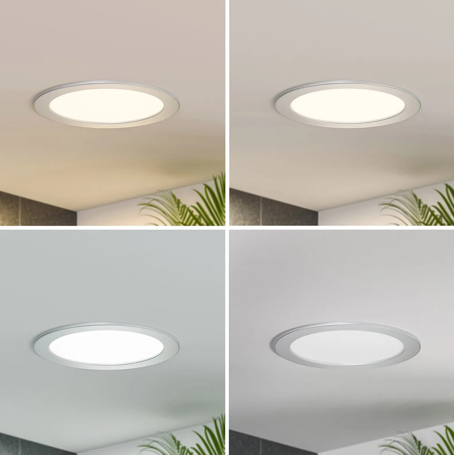 Prios LED uppoasennusvalaisin Cadance, hopea, 22 cm, CCT, IP44