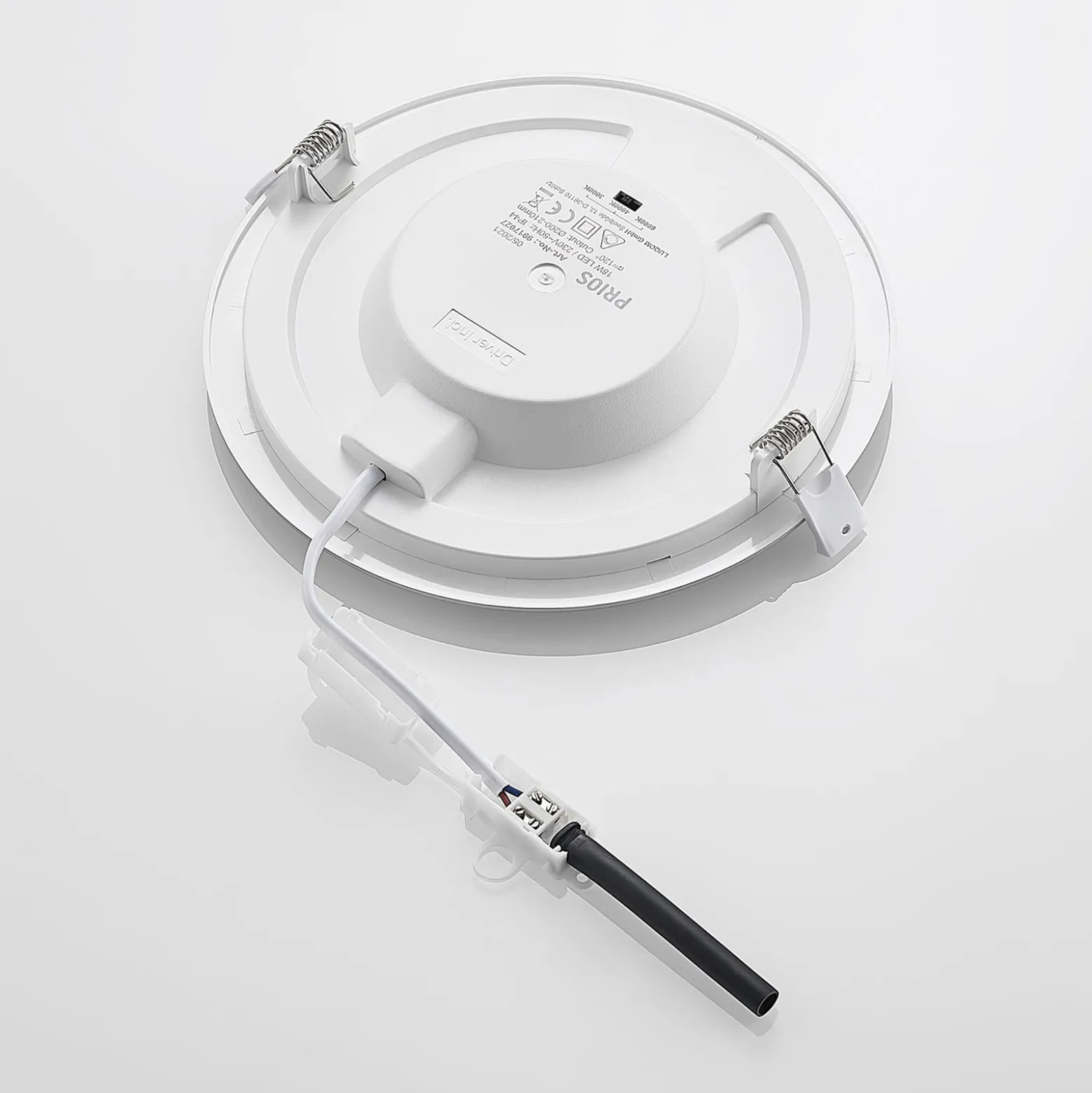 Prios LED uppoasennusvalaisin Cadance, hopea, 22 cm, CCT, IP44