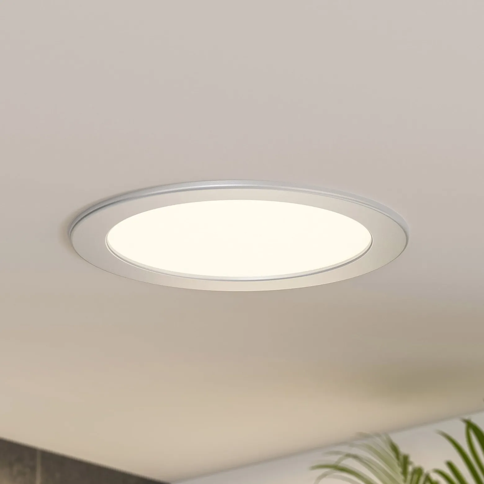 Prios LED uppoasennusvalaisin Cadance, hopea, 22 cm, CCT, IP44