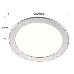 Prios LED uppoasennusvalaisin Cadance, hopea, 22 cm, CCT, IP44