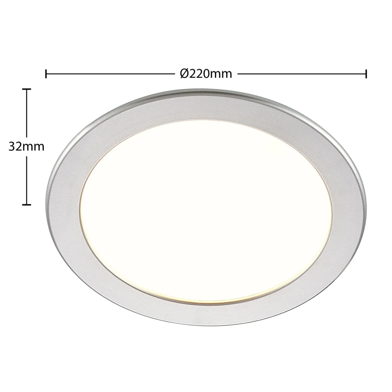 Prios LED uppoasennusvalaisin Cadance, hopea, 22 cm, CCT, IP44