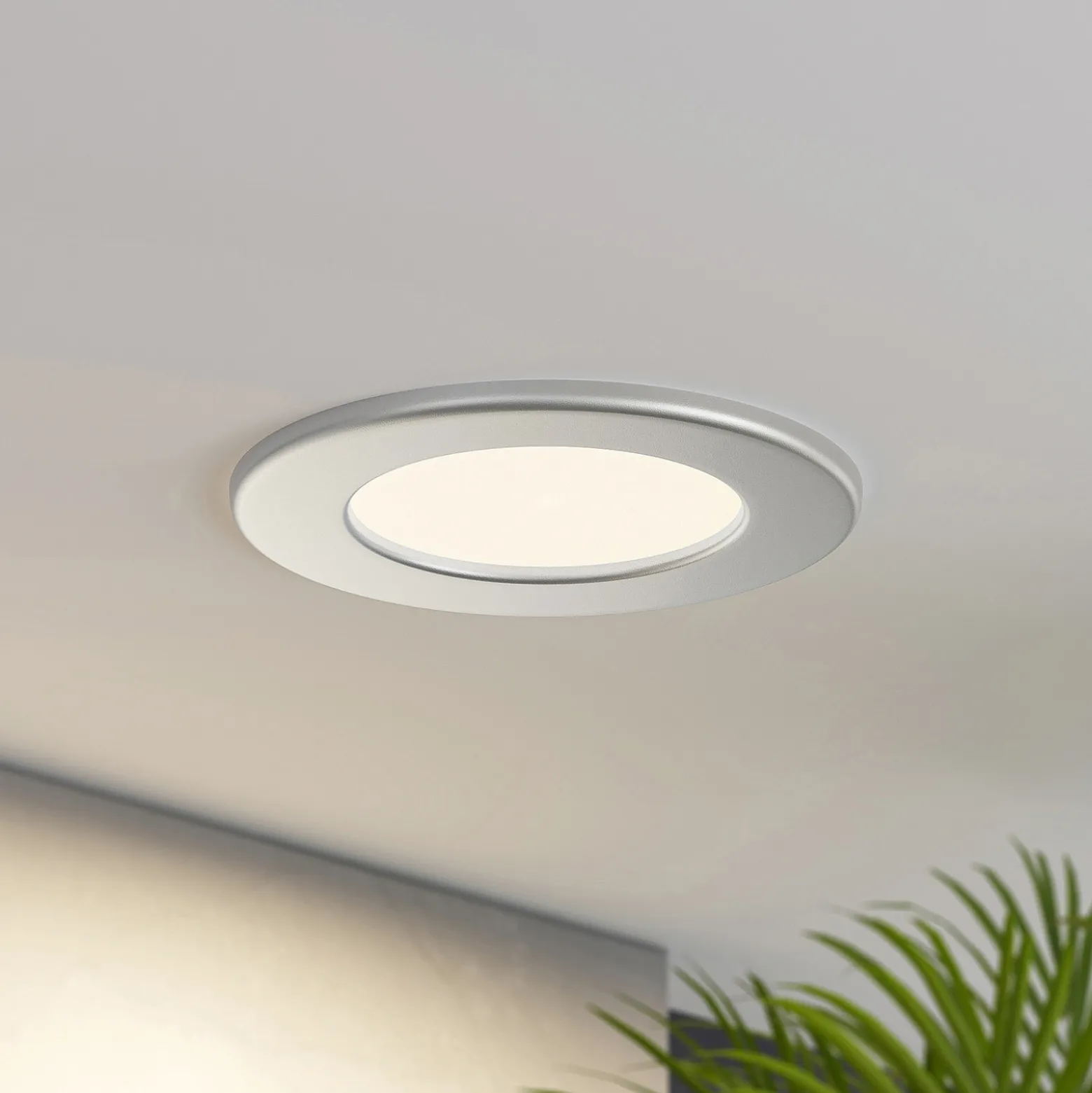 Prios LED uppoasennusvalaisin Cadance, hopea, 12 cm, 10 kpl sarja, CCT