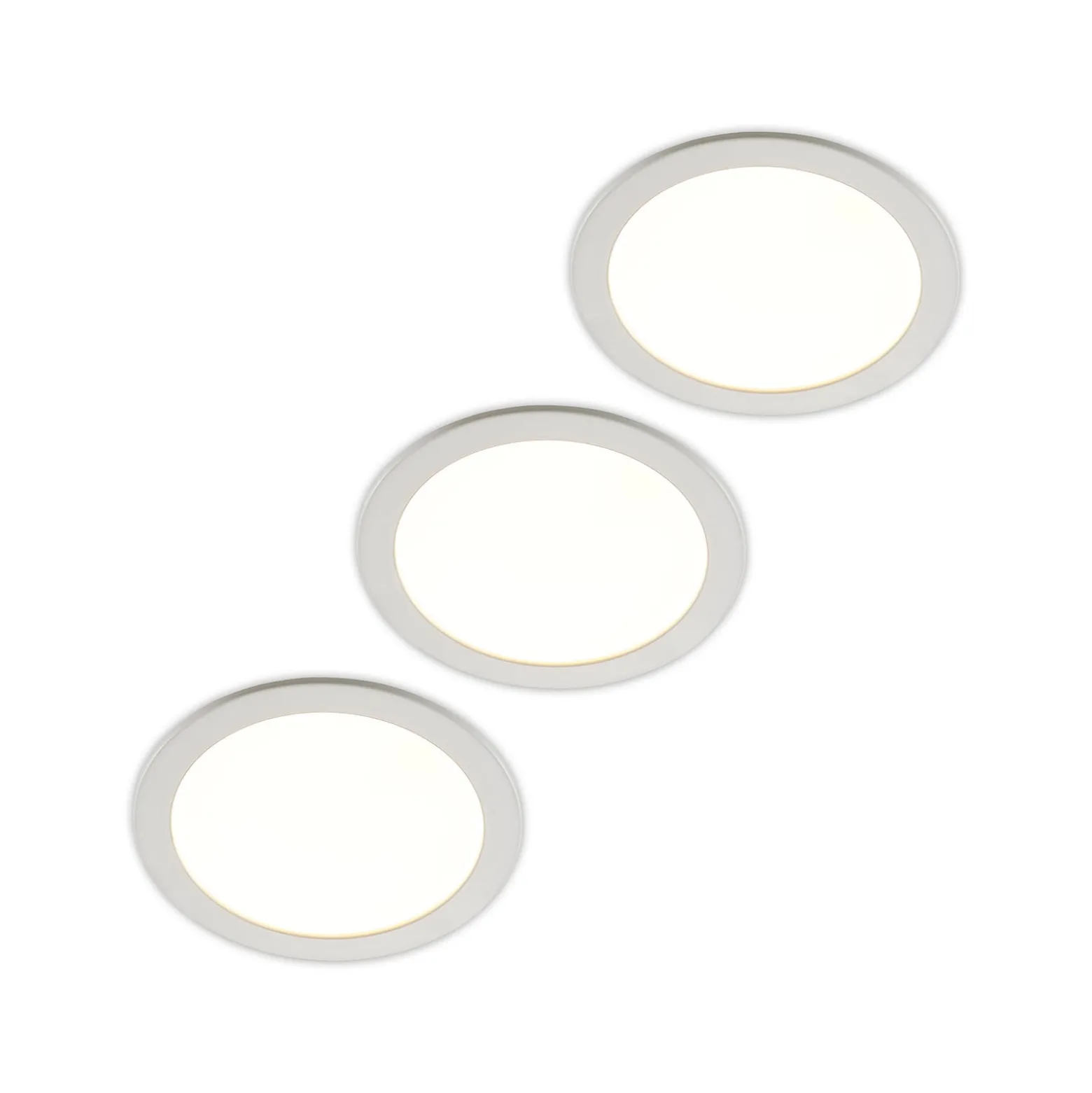 Prios LED uppoasennusvalaisin Cadance, valkoinen, 24 cm, 3 kpl, CCT-sarja