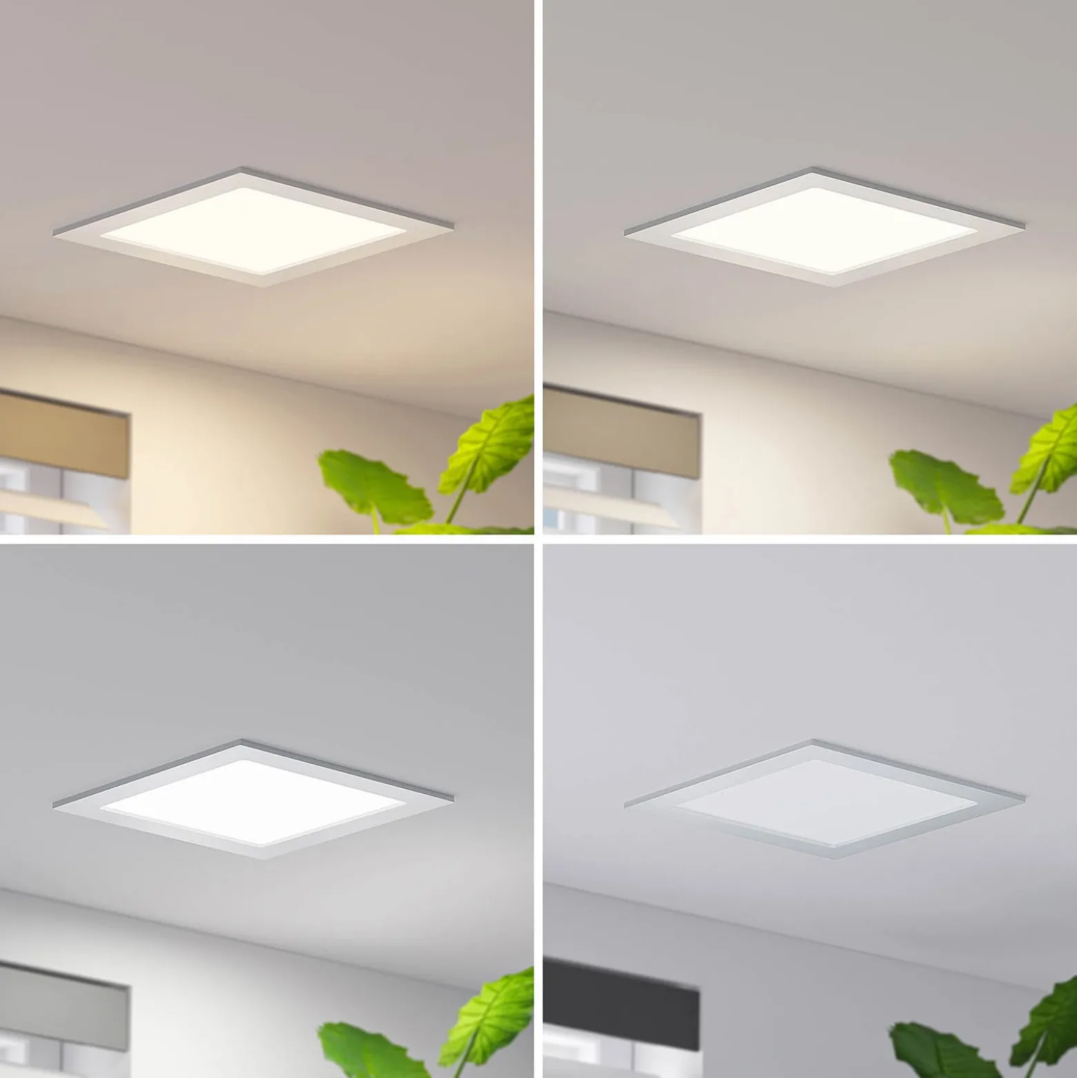 Prios LED uppoasennusvalaisin Helina, hopea, 22 cm, 18 W, himmennettävä