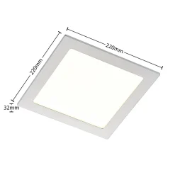 Prios LED uppoasennusvalaisin Helina, hopea, 22 cm, 18 W, himmennettävä