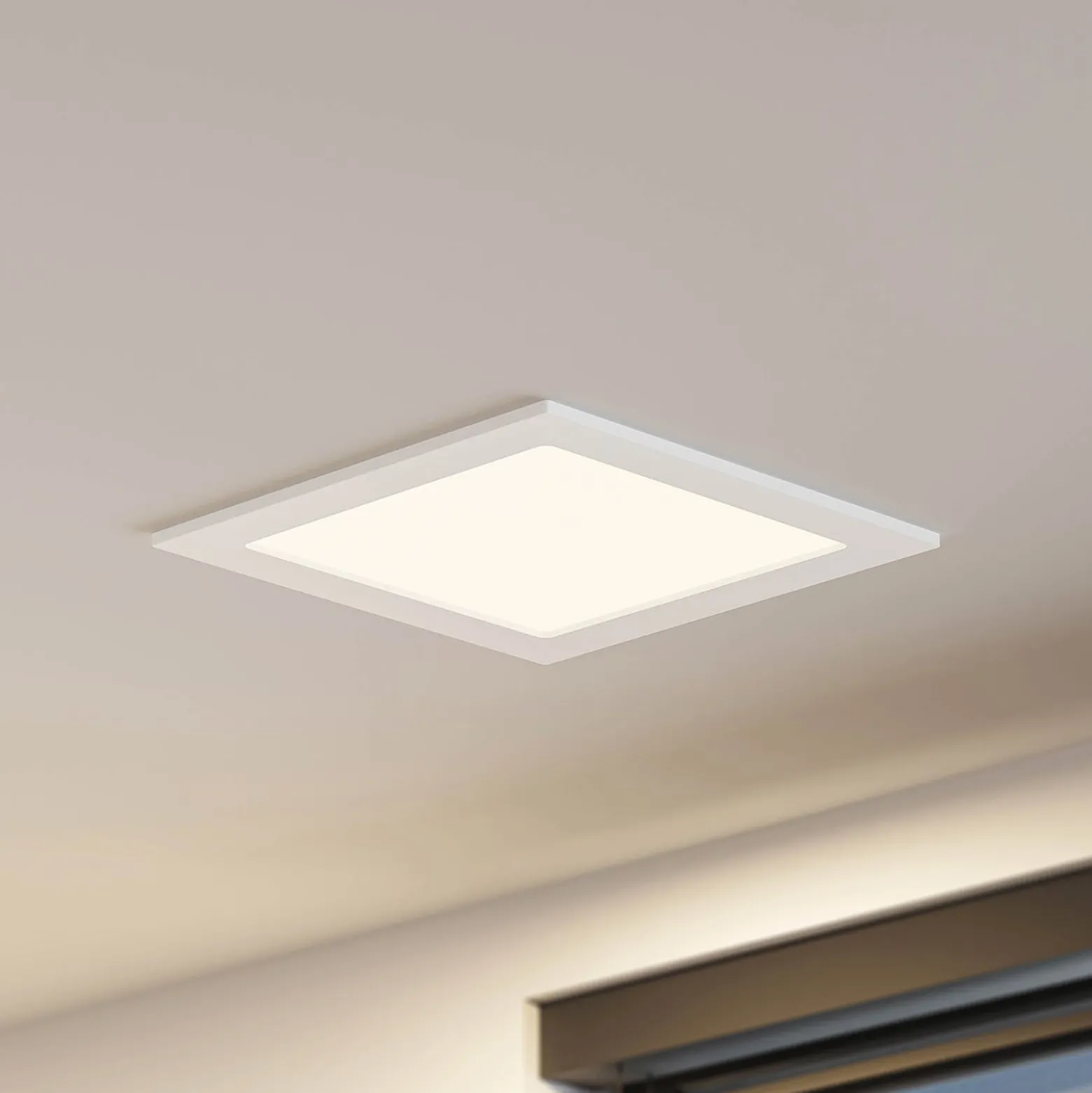 Prios LED uppoasennusvalaisin Helina, valkoinen, 22 cm, 18 W, himmennettävä