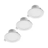 Prios LED uppoasennusvalaisin Rida, 3 kpl, valkoinen, 12 cm, CCT, IP44