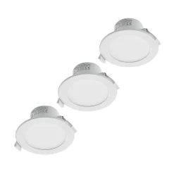 Prios LED uppoasennusvalaisin Rida, 3 kpl, valkoinen, 12 cm, CCT, IP44