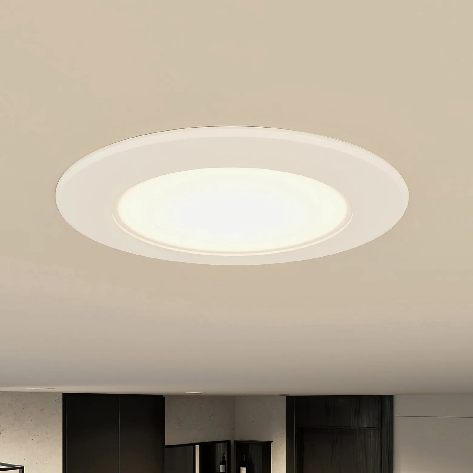 Prios LED uppoasennusvalaisin Rida, 3 kpl, valkoinen, 12 cm, CCT, IP44