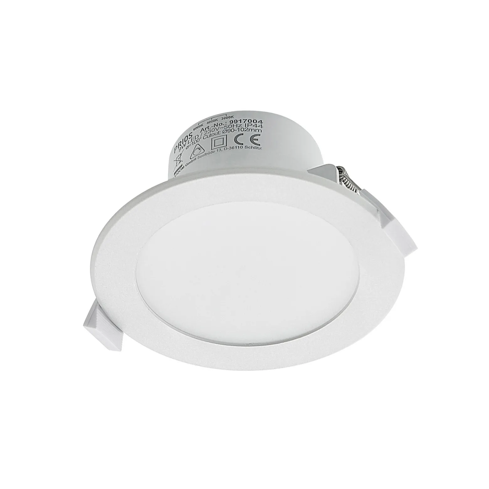 Prios LED uppoasennusvalaisin Rida, 3 kpl, valkoinen, 12 cm, CCT, IP44