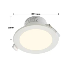Prios LED uppoasennusvalaisin Rida, 3 kpl, valkoinen, 12 cm, CCT, IP44