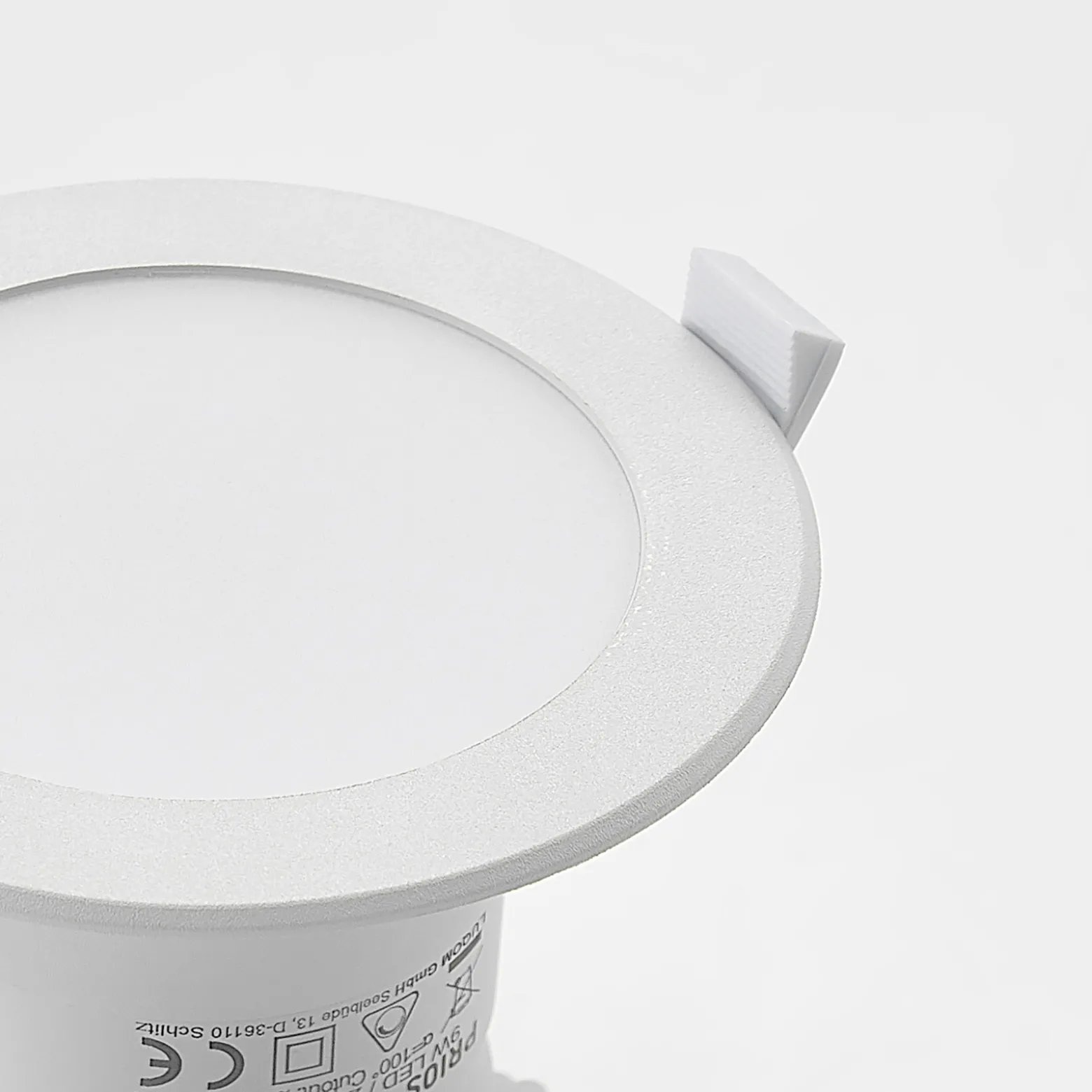Prios LED uppoasennusvalaisin Rida, 3 kpl, valkoinen, 12 cm, CCT, IP44