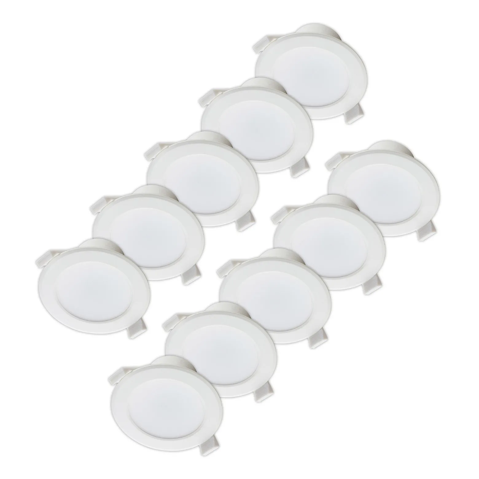 Prios LED uppoasennusvalaisin Rida, 10 kpl, valkoinen, 15 cm, CCT, IP44