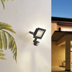 Prios Maikel LED-ulkovalaisin, 20W, 1500lm, metalli, anturi