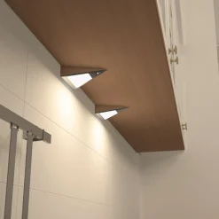 Prios Odia LED-kaapinalusvalaisin, ruostumaton teräs, 2-lamppuinen