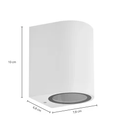 Prios ulkoseinävalaisin Tetje, valkoinen, pyöreä, 10 cm, 4 kpl, sarja