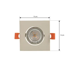 PRIOS-uppovalaisin Fibur, beige, 9 cm, GU10, 10 kpl