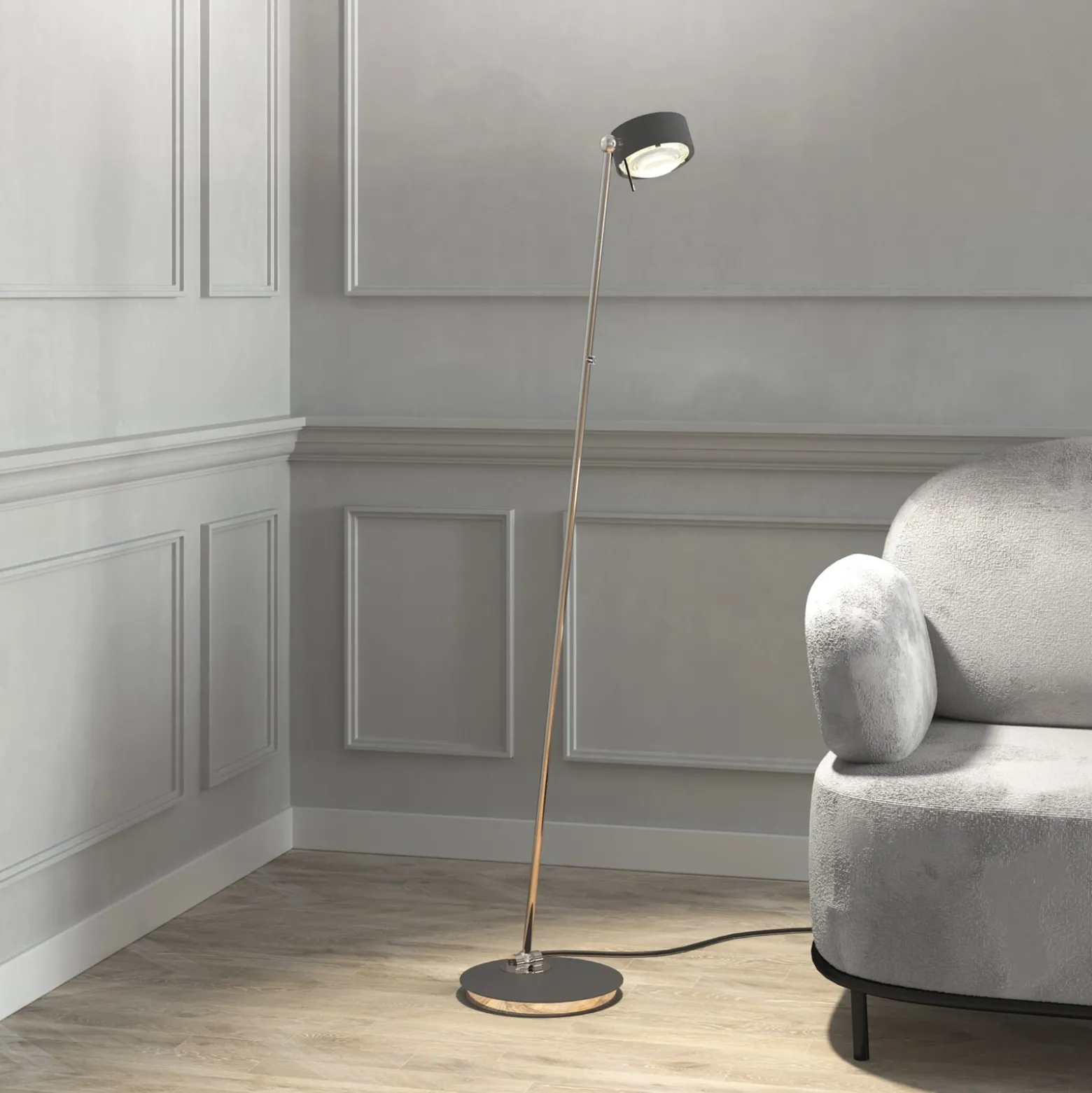 Puk! 120 Floor LED kirkas/matta linssi, antr.valk.