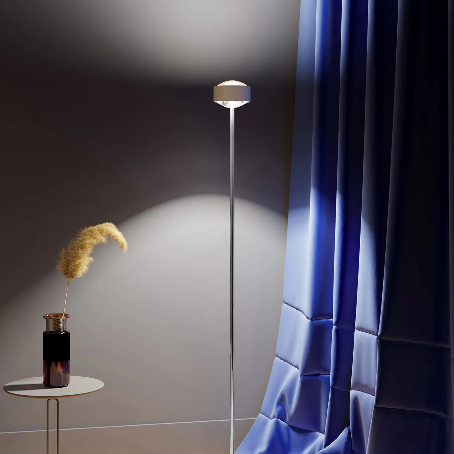 Puk Maxx Eye Floor LED-linssi matta, valkoinen matta/kromi