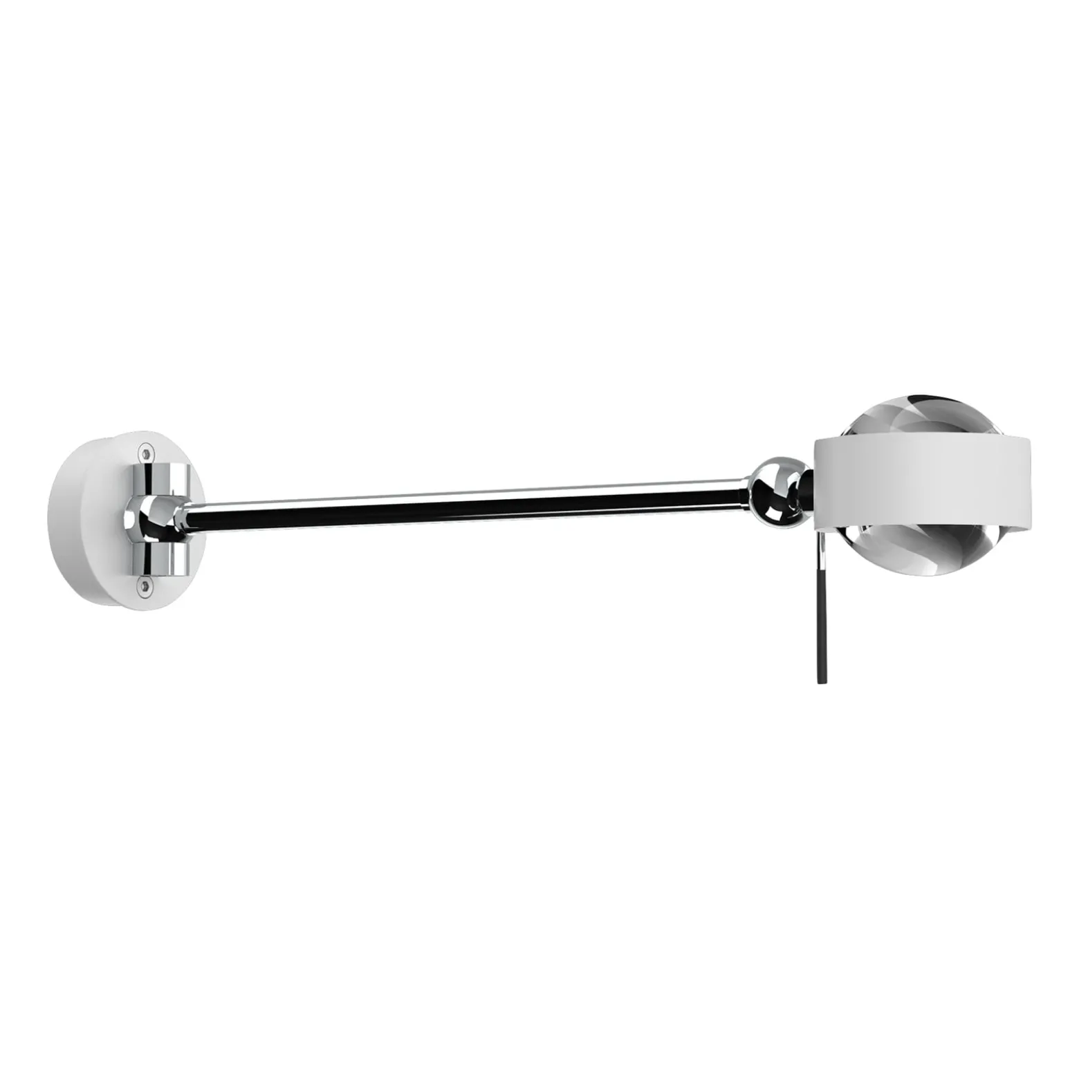 Puk Mini Hotel LED, 30cm, kirkkaat linssit, valkoinen/kromi