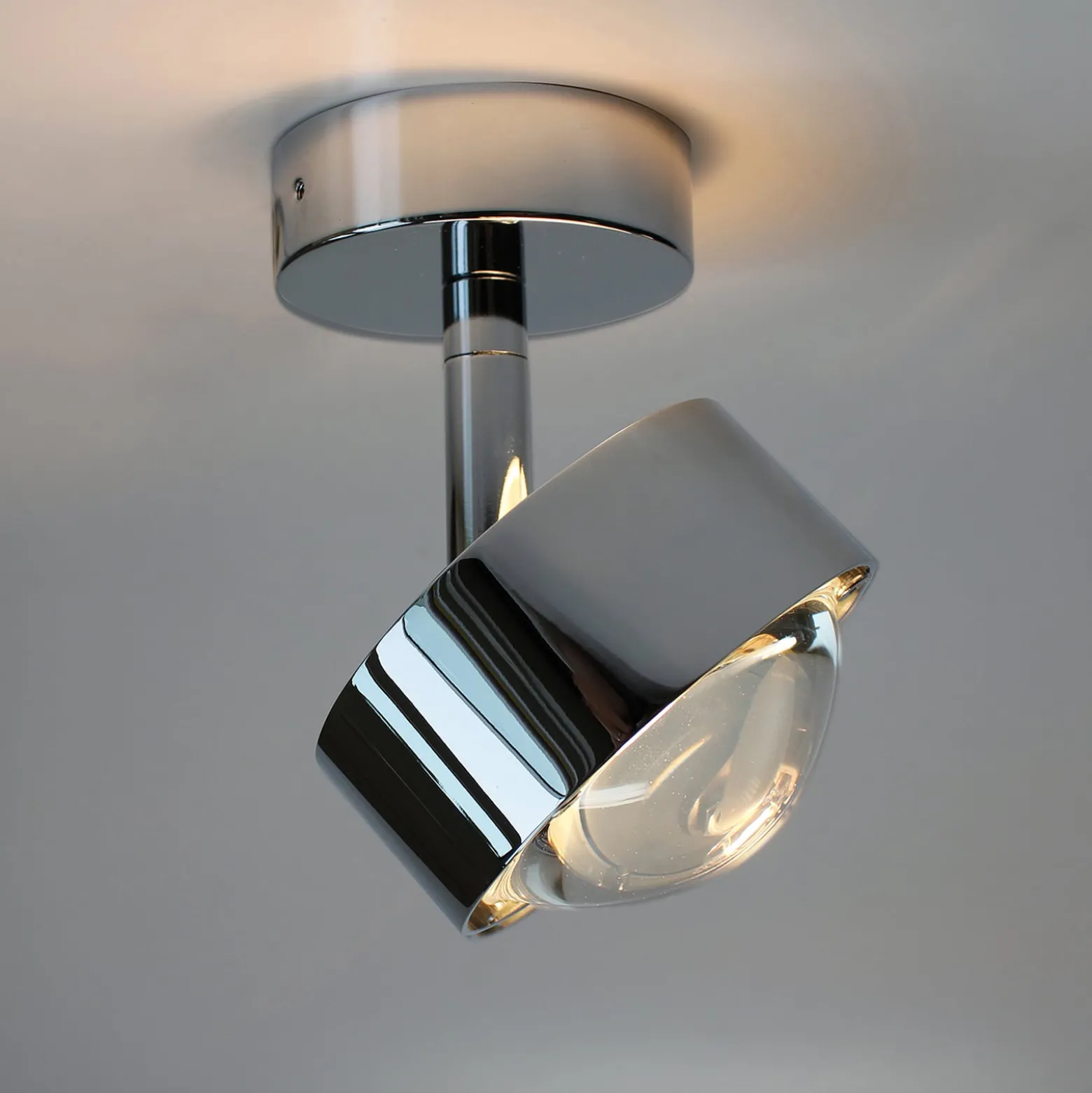 Puk Mini Turn LED spot linssi kirkas 1fl kromi