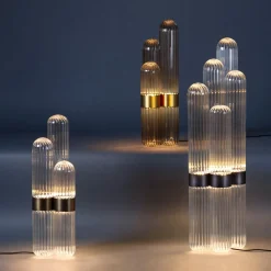 pulpo LED-pöytävalaisin Cactus Small, kirkas/messinkinvärinen