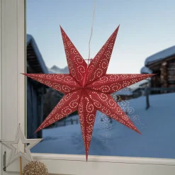Punainen Antique-paperitähti