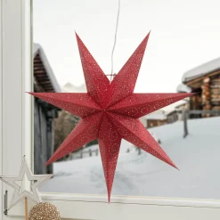 Punainen Antique-paperitähti