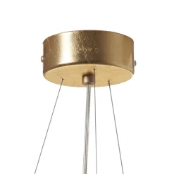 Pura LED-riippuvalaisin kultaisella lehdellä 60 cm