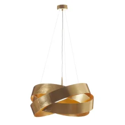 Pura LED-riippuvalaisin kultaisella lehdellä 60 cm