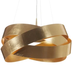 Pura LED-riippuvalaisin kultaisella lehdellä 60 cm