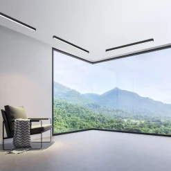 PURE LED-kattovalaisin Lines, 110 cm, antrasiitti, CCT, kaukosäädin