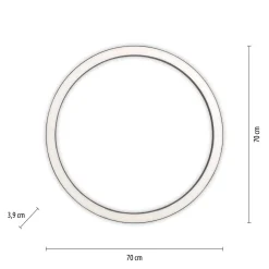 PURE LED-kattovalaisin Lines, Ø 70 cm, antrasiitti, CCT, kaukosäädin