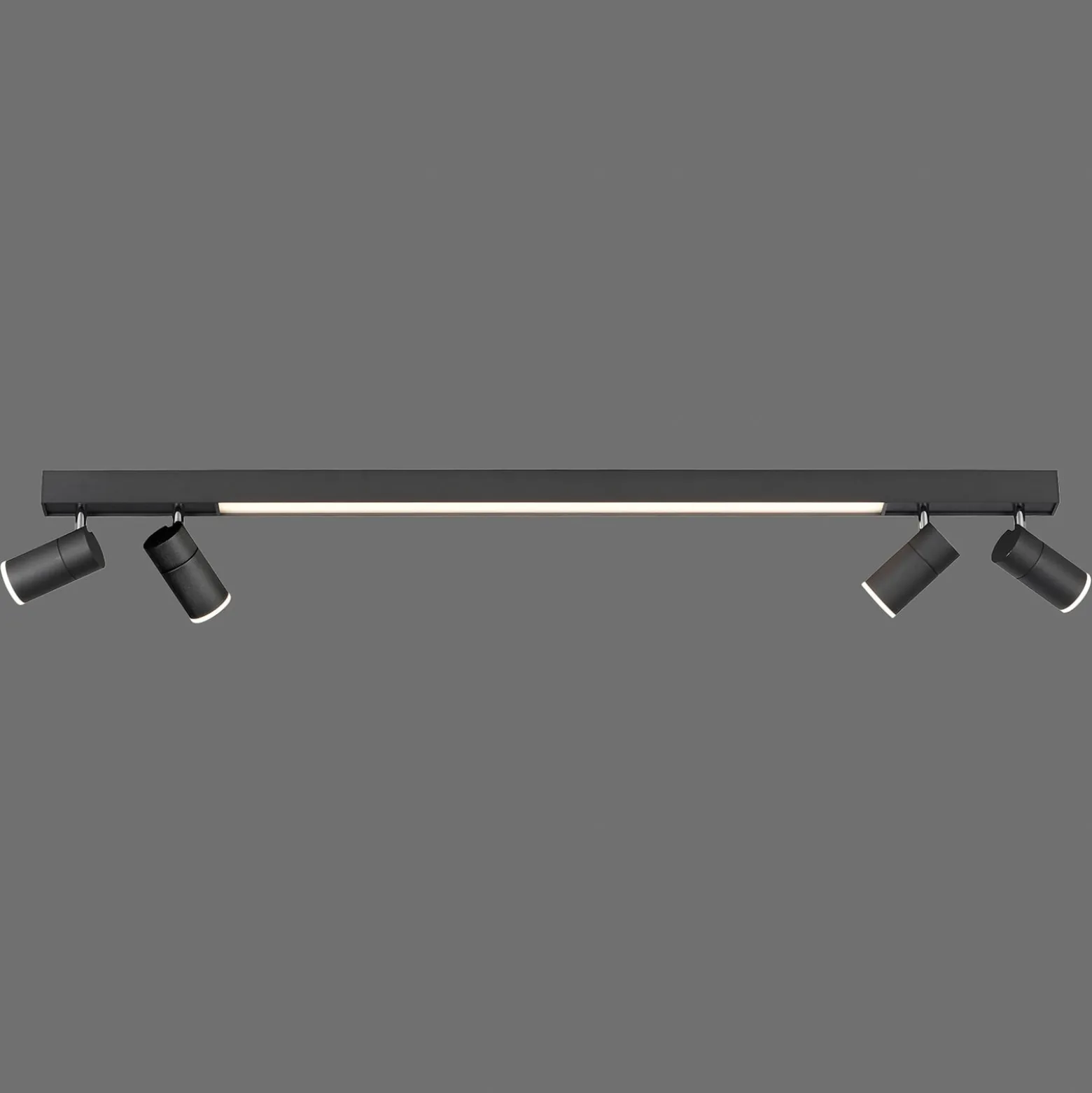 PURE LED-kattovalaisin Lines, 120 cm, antrasiitti, kaukosäädin