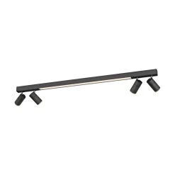 PURE LED-kattovalaisin Lines, 120 cm, antrasiitti, kaukosäädin