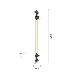 PURE LED-kattovalaisin Lines, 120 cm, antrasiitti, kaukosäädin