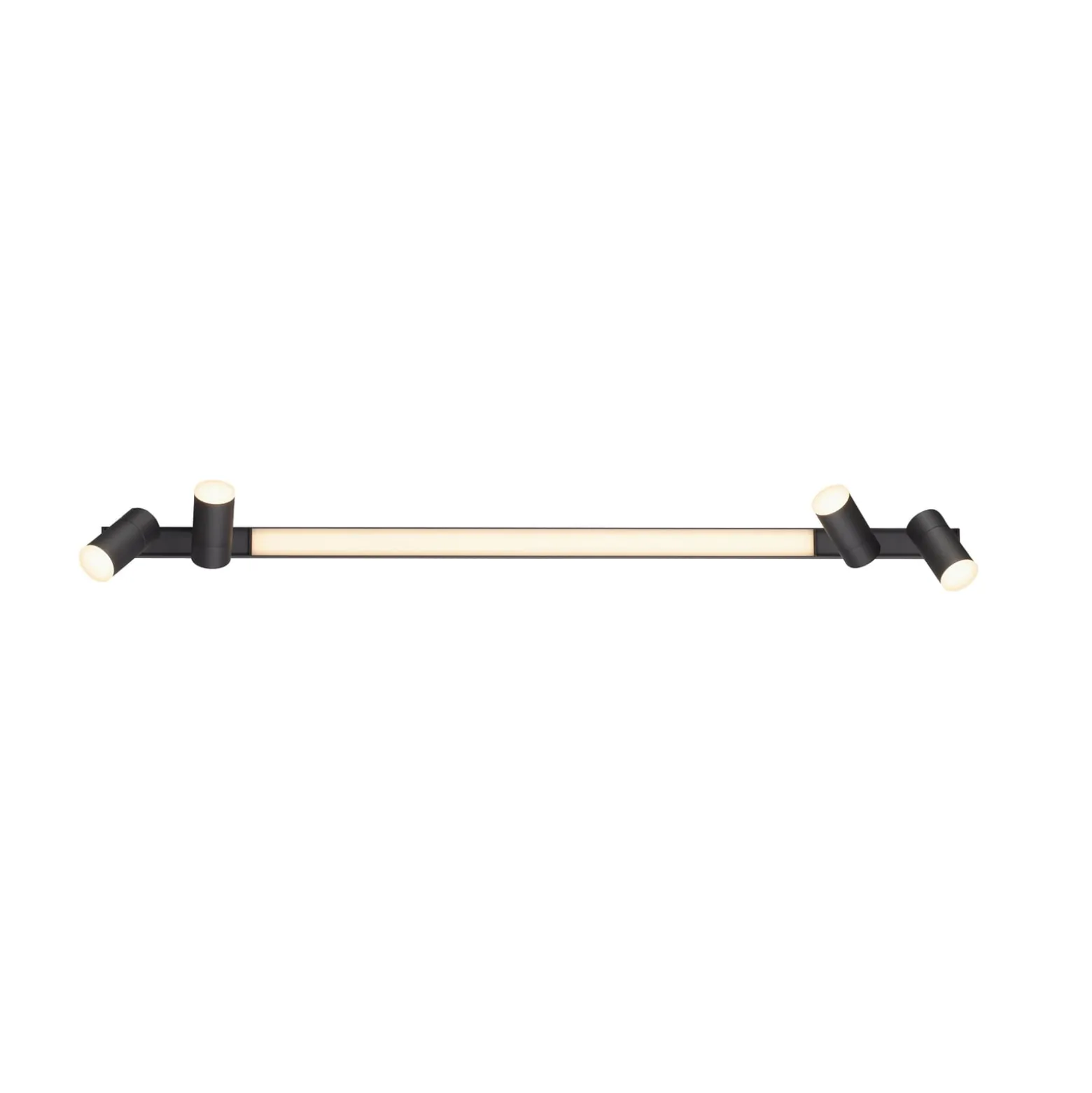 PURE LED-kattovalaisin Lines, 120 cm, antrasiitti, kaukosäädin